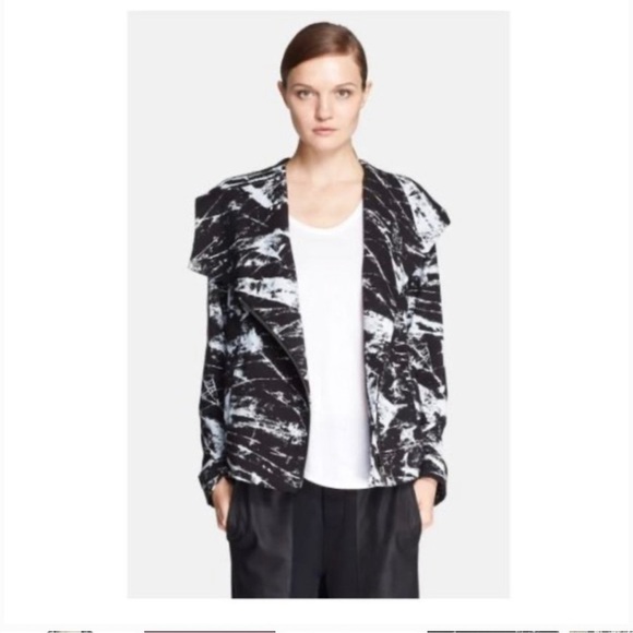 Helmut Lang Tera Print Sweatshirt Jacket SZ XS - Picture 2 of 10